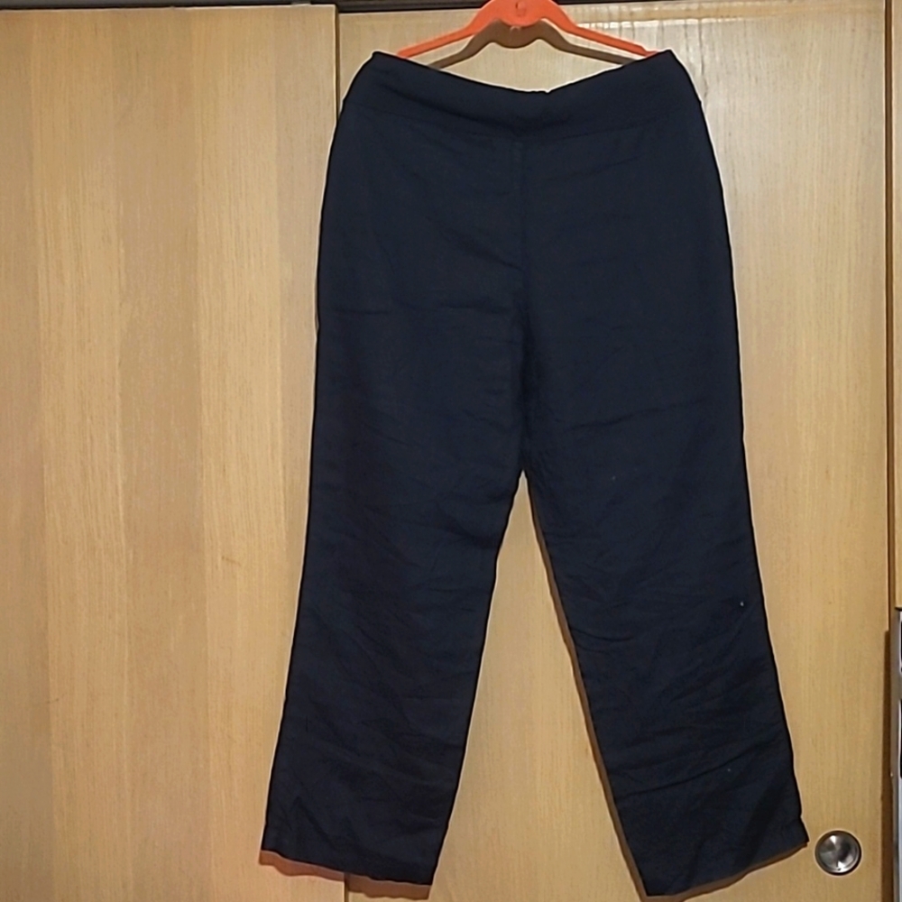 Coldwater Creek Black Linen Pants 14 - Picture 2 of 5